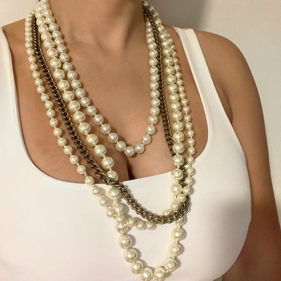 J Crew pearl/gold necklace - Picture 6 of 6
